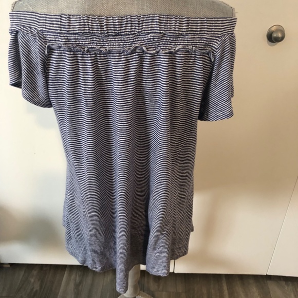 🕐 BORDEAUX REALL CUTE TOP OFF SHOULDER SIZE SMALL - Picture 6 of 7